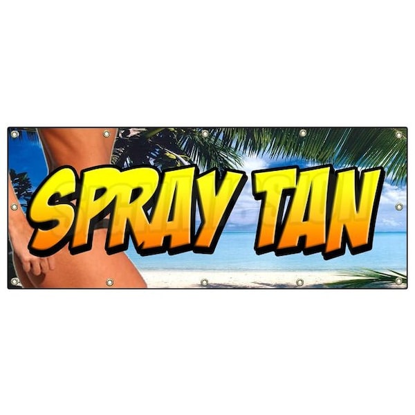 SPRAY TAN BANNER SIGN tanning salon spa lotion signs suntan